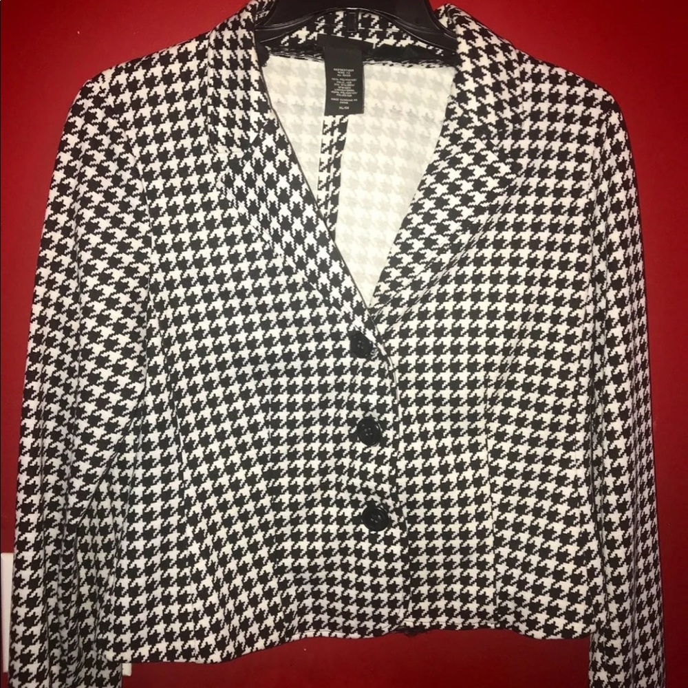 Metaphor black & white checkered Suit Blazer